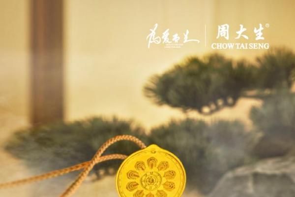 周大生点钻·如意普陀授权系列：梵境禅心，金玉承愿