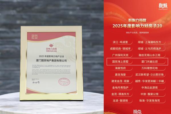 国贸地产载誉“博鳌”，荣膺“2025年度影响力地产企业”