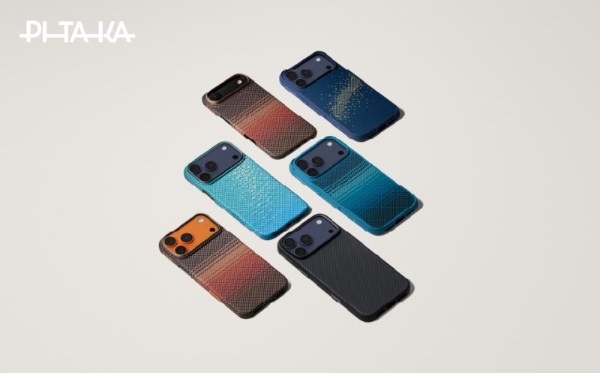 PITAKA发布iPhone 17系列芳纶纤维手机壳，带来全新纹路浮光跃金 