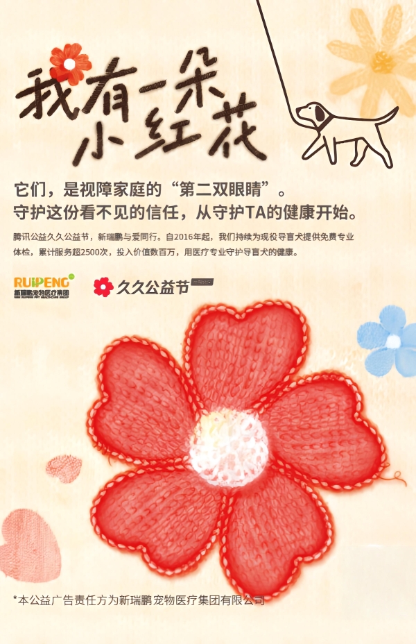 新瑞鹏集团携手腾讯公益“久久公益节”，以专业医疗守护导盲犬健康 