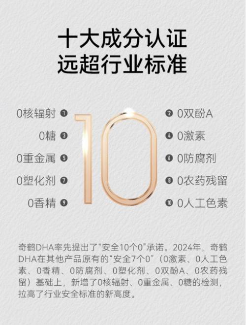 从“有”到“优”，奇鹤“十大金标准”卷起DHA品类全面升级