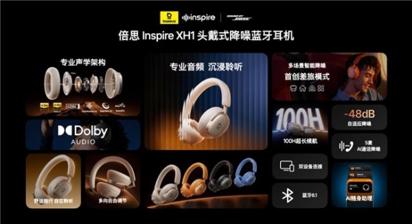 倍思 Inspire系列重磅发布！携手Sound by Bose重新定义专业音频，售价799元起 