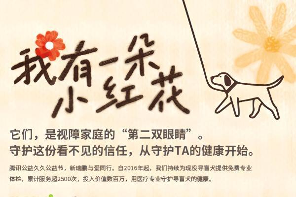 新瑞鹏集团携手腾讯公益“久久公益节”，以专业医疗守护导盲犬健康 