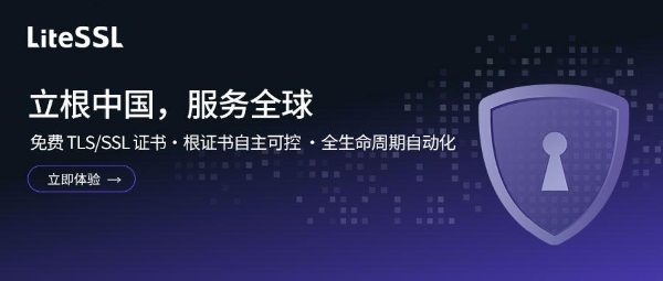 立根中国，服务全球——LiteSSL 开放免费 TLS/SSL 证书，零门槛接入 HTTPS 