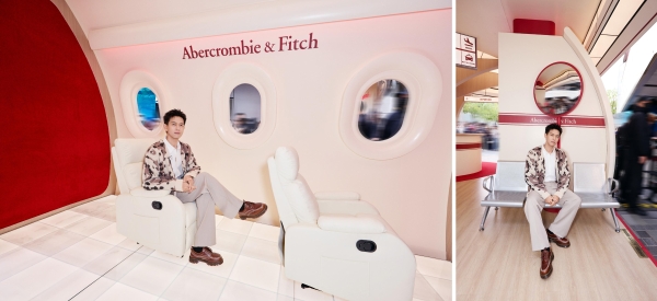 出发即出片 A&F Airlines快闪空间亮相三里屯 品牌代言人李现诠释摩登穿搭 