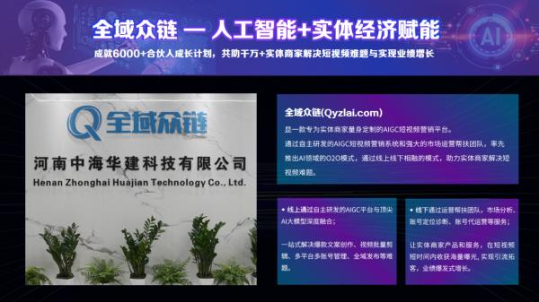 全域众链人工智能+实体经济赋能项目正式发布，重新定义实体业绩新增长 