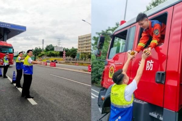 华安保险广西分公司开展国庆高速护航活动 暖行服务织密高速“安全网”