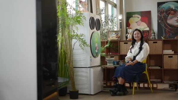 20万家庭的选择！南京90后墙绘师分享Leader统帅懒人三筒洗衣洗鞋机体验 