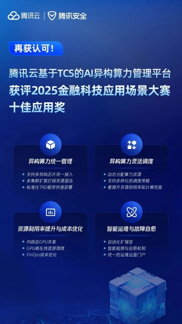 大模型+反诈+算力三重突破 腾讯云三项成果闪耀金融科技应用场景大赛 