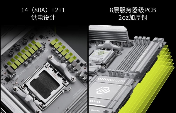 微星银色战斧降临！X870E TOMAHAWK MAX WIFI PZ背插主板上线 