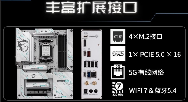 微星B850 GAMING PLUS WIFI PZ背插主板上市，畅享AM5平台 