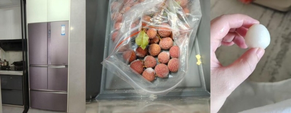 用户实测卡萨帝冰箱：荔枝冻6个月原汁原味 