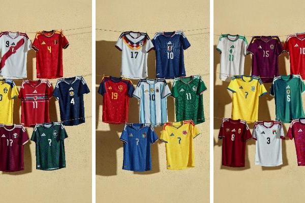 阿迪达斯发布26年FIFA世界杯国家队主场球衣 