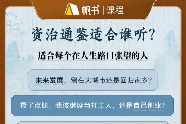  帆书APP樊登讲《资治通鉴》全季上线！邀您共话千年智慧 