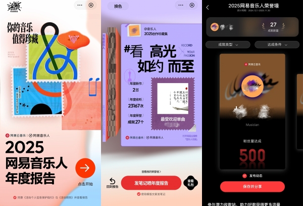 网易云音乐上线2025音乐人年度报告 铭记音乐人的每一步成长 