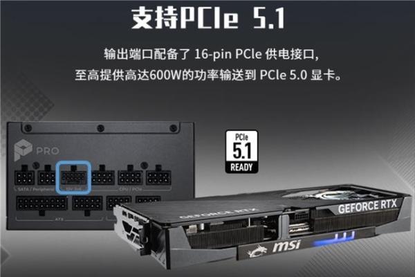  微星PRO A1000PL PCIE5电源上市：ATX3.1+PCIe5.1双认证，首发699元 