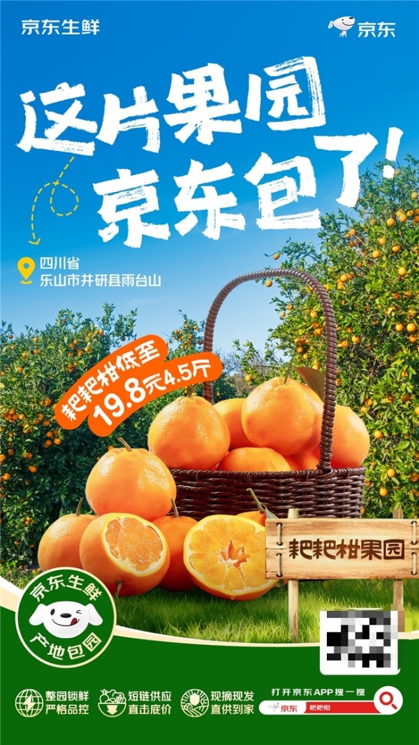  冬日“甜蜜炸弹”来袭！京东生鲜“包园”耙耙柑12月20日源头直发 