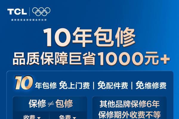奥运品质底气！ TCL 空调以AI智造实力筑牢“十年包修” 承诺