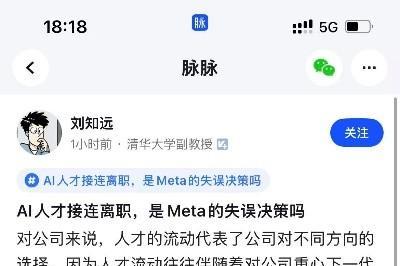 脉脉林凡参加“AI圆桌π对”,认为Meta要赶超同行，需要做人才取舍 
