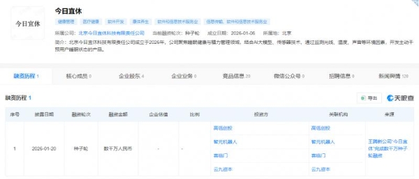 喜临门、高瓴、云九、智元联投今日宜休，布局AI+睡眠新生态 