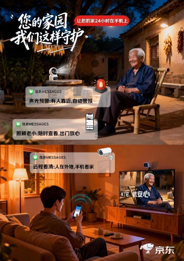 科技温暖乡村 京东3C数码安防设备助力“云上陪伴”留守老人 