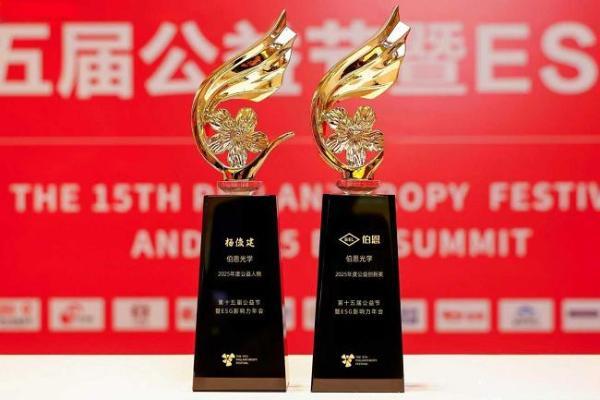伯恩光学荣获“2025年度公益创新奖”和“2025年度公益人物” 