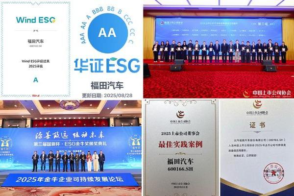 再获权威认可！北汽福田入选“2025年中国出海企业ESG实践创新案例”TOP10 