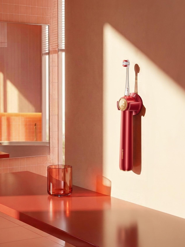 鎏金美学融合喷气科技，锐舞鎏金红气泡电动牙刷定义健康礼赠新高度 