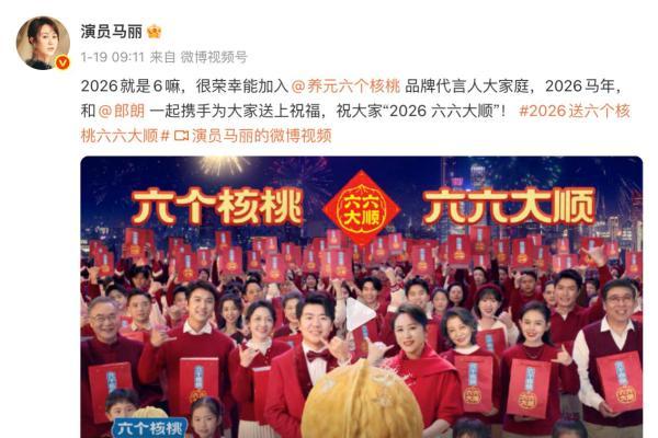养元六个核桃牵手马丽、郎朗，“马上六六大顺”在这个春节强势破圈 