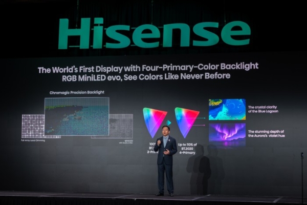 跨代领先！海信CES发布全新一代RGB-Mini LED电视 