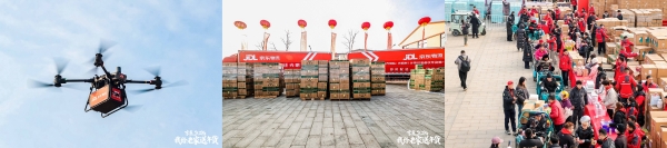 光明村送年货活动正式开启 刘强东暖心礼让村民欢喜