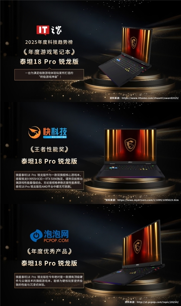 龙魂收官，马力全开：微星笔记本12项媒体奖项敬献新年