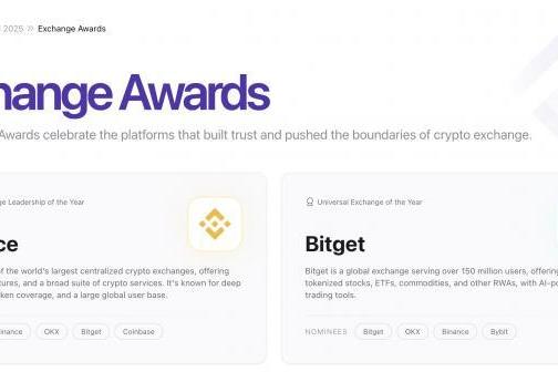 Bitget 获 TokenInsight Awards 2025「年度综合型交易所」奖项 