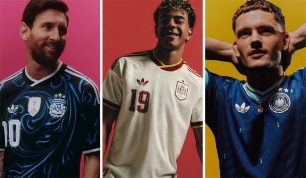 阿迪达斯发布26年FIFA世界杯国家队客场球衣 三叶草标志时隔36年荣耀回归 