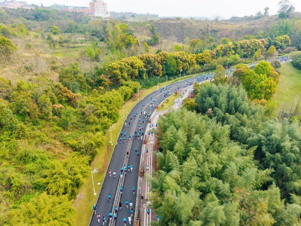 百斤寿湖红橙送冠军！2026重庆长寿湖半程马拉松燃情起跑，“橙”意十足！ 