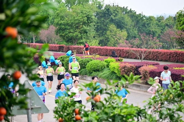 百斤寿湖红橙送冠军！2026重庆长寿湖半程马拉松燃情起跑，“橙”意十足！ 