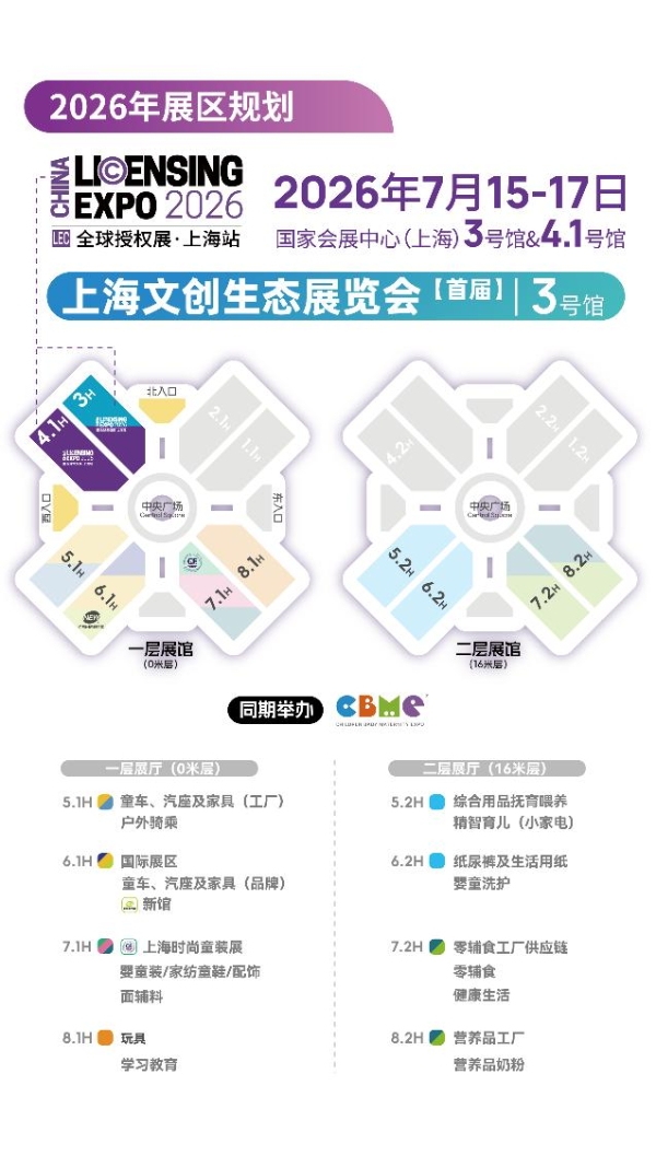 官宣｜2026全球授权展·上海站（LEC）预登记启动：7月上海，53,000㎡展出面积、汇聚420余家展商与超2000个IP 