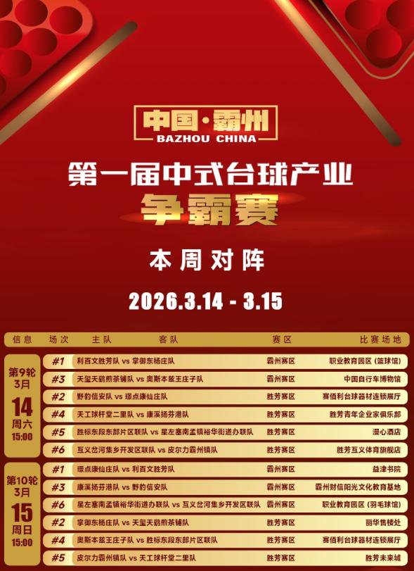 第一届中式台球产业争霸赛激战正酣 霸州台球产业活力全面迸发 
