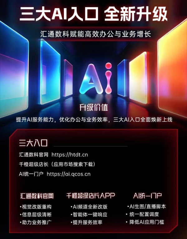 AI协作平台上线、智能体升级，汇通达网络（9878.HK）“千橙AI”全面焕新 