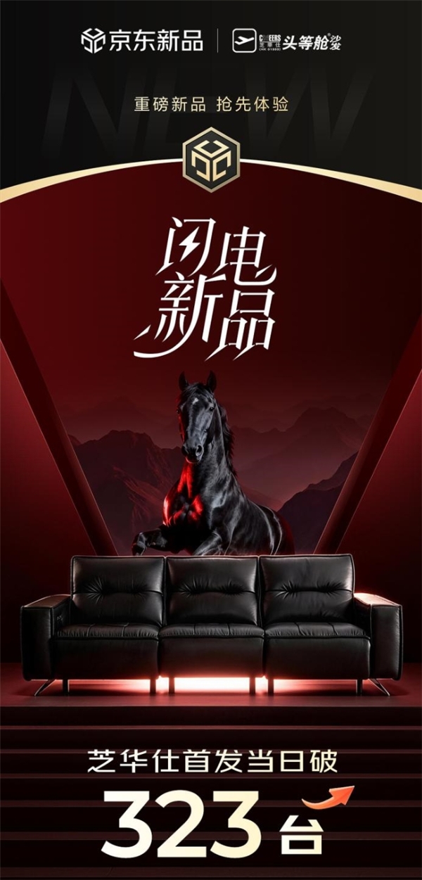 芝华仕×马德钟强强联手，黑马沙发京东首发达成率106%，引爆高端功能沙发市场 