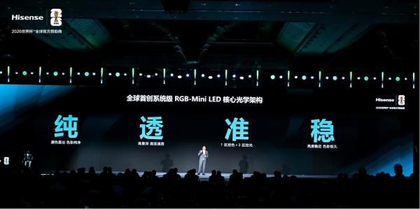 全球首创玲珑4芯真彩背光 海信UX2026款RGB-Mini LED电视重磅发布 