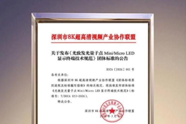 全球首个！利亚德参与制定《光致发光量子点Mini/Micro LED显示终端技术规范》团体标准发布实施 