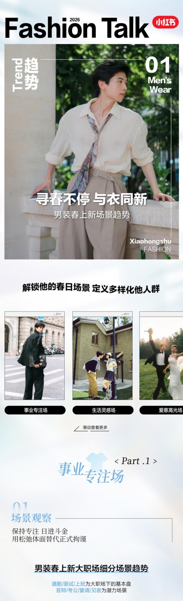 场景新叙事｜小红书发布男装春上新场景趋势 