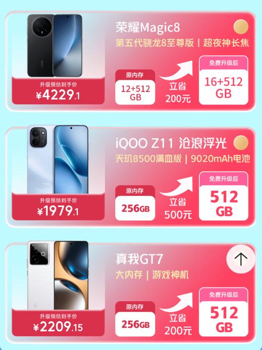 五一出游换大内存手机就来京东 荣耀Magic 8免费升杯16GB+512GB 