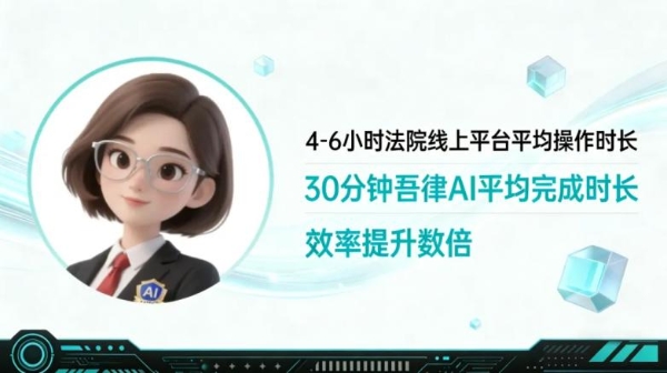 重磅：吾律推出AI线上全流程立案，30分钟完成15天流程 