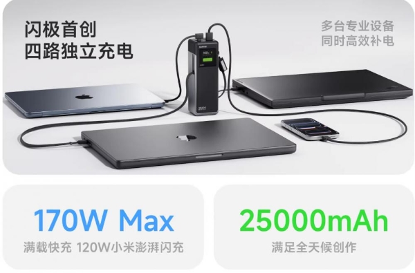 闪极170W超充站，大容量快充时代的出行新宠 