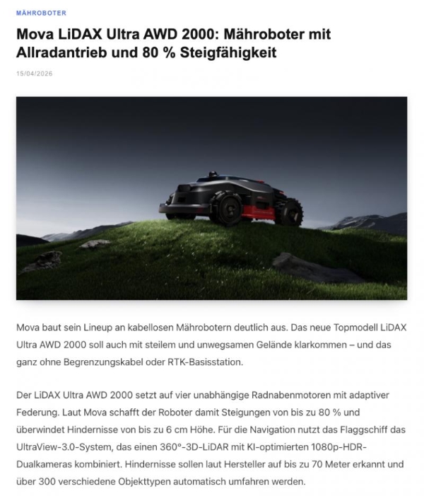 全球市占第一背后：MOVA割草机器人凭超高用户激活率，定义智能割草“真实力” 