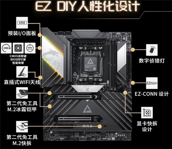 微星MEG X870E UNIFY-X MAX暗影主板预售：暗影归来，只为极致超频而生 