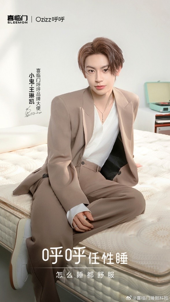 喜临门线上渠道营收27%高速增长 王琳凯担任呼呼品牌大使 