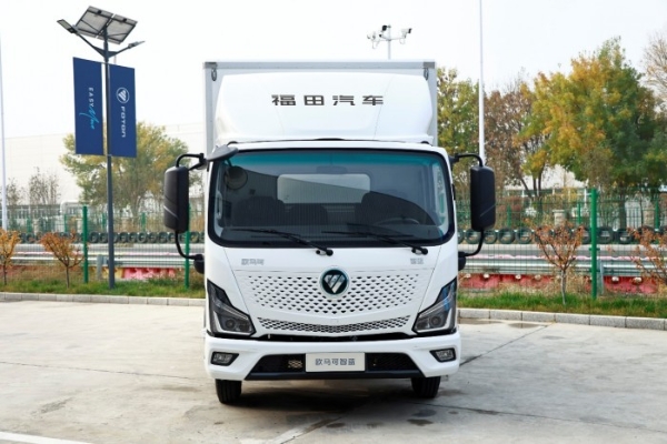 智联义乌绿动全城，38台欧马可智蓝ES1批量交付义乌快递物流大客户 